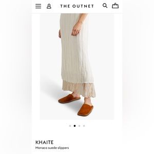 KHAITE Monaco suede slippers